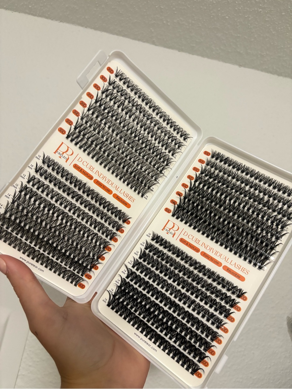 D Curl Individual False Eyelashes - Black